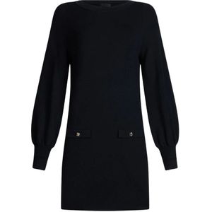 Liu Jo, Dames, Jurken, Zwart, Maat: M Viscose,