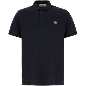 Stone Island, Heren, Tops, Blauw, Maat: S Katoen,