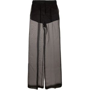 Elisabetta Franchi, Dames, Broeken, Zwart, Maat: M Zijde,