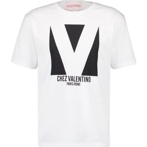 Valentino Garavani, Heren, Tops, Wit, Maat: L Katoen,