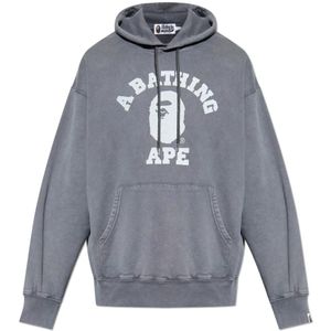 A Bathing Ape, Heren, Sweatshirts & Hoodies, Grijs, Maat: XL Katoen,