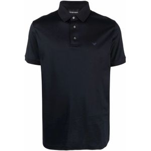 Emporio Armani, Heren, Tops, Blauw, Maat: L Katoen,