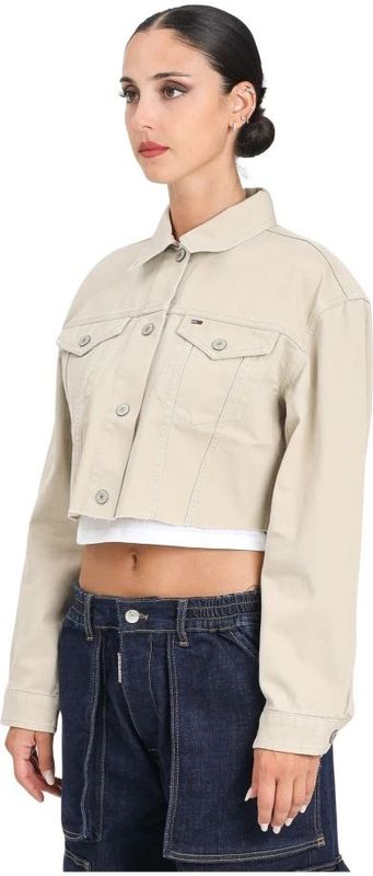 Tommy Jeans Tussenjas  marine / kaki / rood / wit