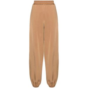 Jil Sander, Dames, Broeken, Bruin, Maat: 2XS Wol,