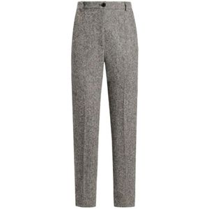 Dolce & Gabbana, Dames, Broeken, Grijs, Maat: S Tweed,