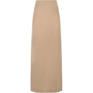 Cortana, Dames, Rokken, Beige, Maat: XS Linnen,