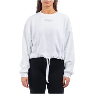 Moschino, Dames, Sweatshirts & Hoodies, Wit, Maat: L