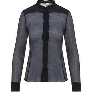 Chloé, Dames, Blouses & Shirts, Blauw, Maat: S Zijde,