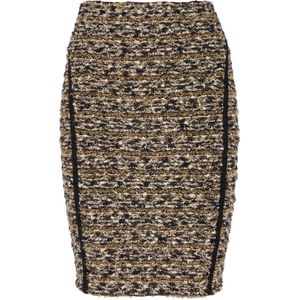 Balmain Lurex tweed rok , Yellow , Dames , Maat: 2XS