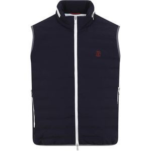 Brunello Cucinelli, Heren, Jassen, Blauw, Maat: S Nylon,