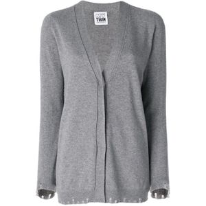 Twinset, Dames, Truien, Grijs, Maat: XS Wol,