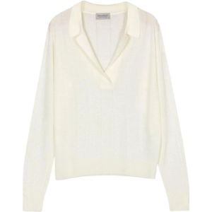 John Smedley, Dames, Blouses & Shirts, Wit, Maat: L Jersey,