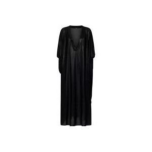 Balmain Zwarte jurk met gouden metallic stippen , Black , Dames , Maat: M