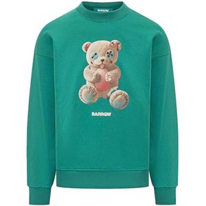 Barrowunisex. F5BWUASW048 Grijs logo sweatshirt (L), Casual, Katoen