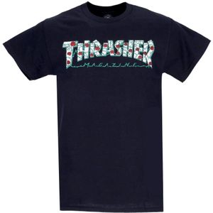 Thrasher, Heren, Tops, Zwart, Maat: S Katoen,