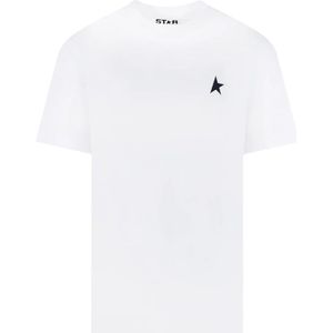 Golden Goose - T-shirt - Wit - Logo Print - Heren