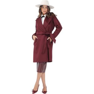 Max Mara, Dames, Mantels, Rood, Maat: S Wol,