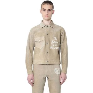 Human Made, Heren, Jassen, Beige, Maat: L Suède,