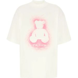 Palm Angels, Dames, Tops, Beige, Maat: M Katoen,