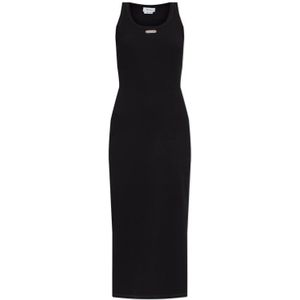 Alexander McQueen, Dames, Jurken, Zwart, Maat: XS Leer,