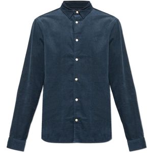AllSaints, Heren, Overhemden, Blauw, Maat: XS Corduroy,