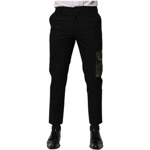 Dolce & Gabbana, Heren, Broeken, Zwart, Maat: S Katoen,
