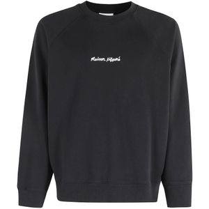 Maison Kitsuné, Heren, Sweatshirts & Hoodies, Zwart, Maat: XL Katoen,