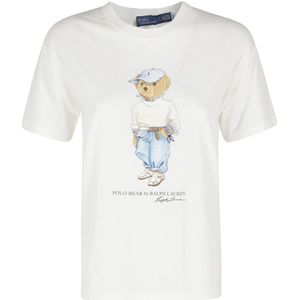 Polo Ralph Lauren, Dames, Tops, Wit, Maat: L Katoen,