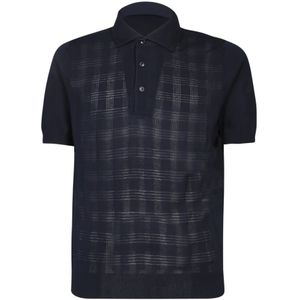 Lardini, Heren, Tops, Blauw, Maat: M Katoen,