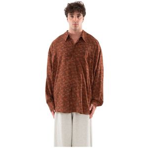 Magliano, Heren, Overhemden, Bruin, Maat: M