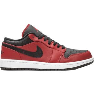 Nike Air Jordan 1 Low Leren Sneakers , Red , Heren , Maat: 44 1/2 EU