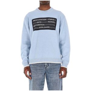 Kenzo, Heren, Truien, Blauw, Maat: S Wol,