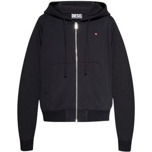 Diesel, Dames, Sweatshirts & Hoodies, Zwart, Maat: L Katoen,