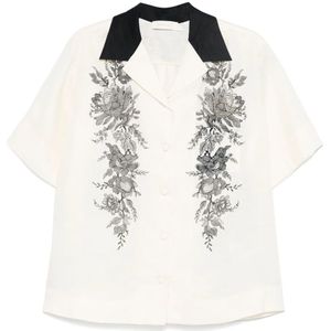 Zimmermann, Dames, Overhemden, Beige, Maat: S Linnen,