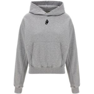 JW Anderson, Dames, Sweatshirts & Hoodies, Grijs, Maat: XS Katoen,