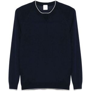 Eleventy, Heren, Truien, Blauw, Maat: 2XL Wol,