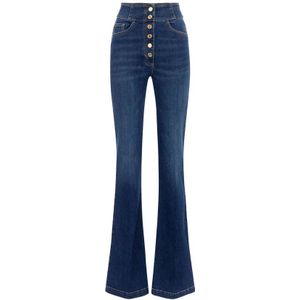 Elisabetta Franchi, Dames, Jeans, Blauw, Maat: W25