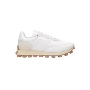 Tod's Witte Sneakers met Leren Inzetstukken , White , Heren , Maat: 41 1/2 EU