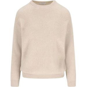 Brunello Cucinelli, Dames, Truien, Beige, Maat: L Kasjmier,