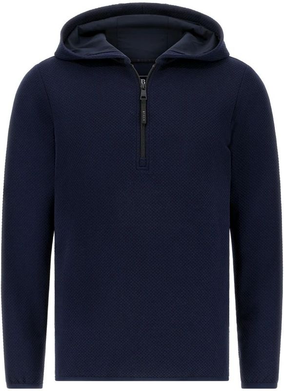 Boggi Milano - Sweatshirt - Navy - Halve Rits - Lange Mouw