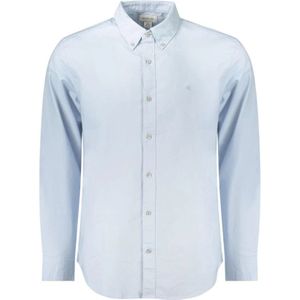 Calvin Klein, Heren, Overhemden, Blauw, Maat: XL Katoen,