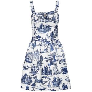 Philipp Plein, Dames, Jurken, Wit, Maat: XL Poliester,