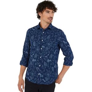 Eden Park, Heren, Overhemden, Blauw, Maat: 2XL