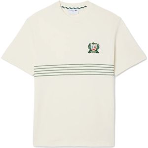 Lacoste, Heren, Tops, Beige, Maat: S Piqué,