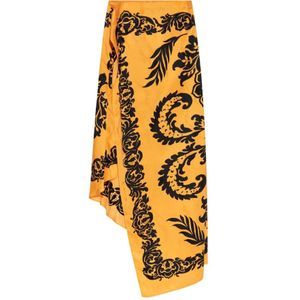 Etro, Dames, Rokken, Oranje, Maat: L Viscose,