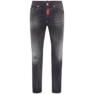 Philipp Plein, Heren, Jeans, Zwart, Maat: W30 Denim,