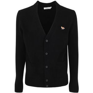 Maison Kitsuné, Heren, Truien, Zwart, Maat: XL