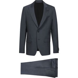 Lardini, Heren, Pakken, Blauw, Maat: M Leer,