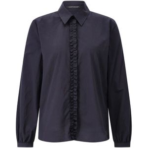 Luisa Cerano, Dames, Blouses & Shirts, Blauw, Maat: S Katoen,