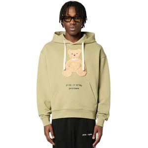 Palm Angels, Heren, Sweatshirts & Hoodies, Groen, Maat: XL Katoen,